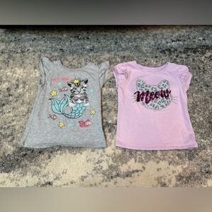 Kitty cat girls shirts size 6